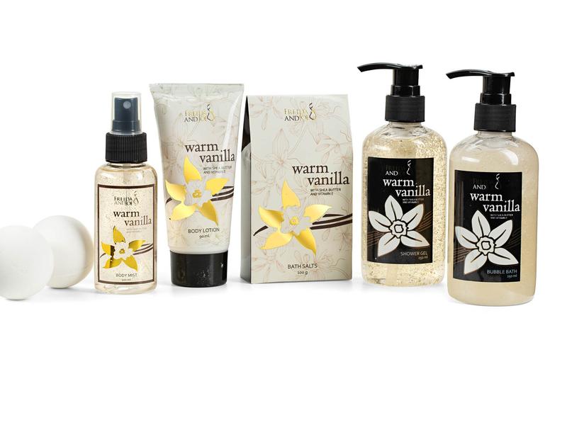 Bath and Body Gift Set for Her Warm Vanilla Fragrance Bath & Body Spa Gift Set - Perfect Gift Basket for Women