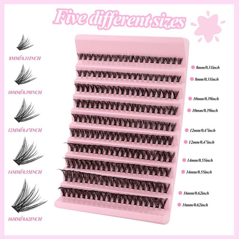 Natural Look Eyelash Extensions, 1 Set Mixed Length Individual False Eyelashes, Self Grafting Curl Eyelashes, Eye Makeup Enhancement for Women & Girls