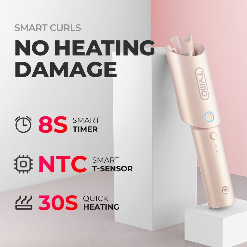 TYMO CURLGO-Automatic Curling Iron for Cordless and Comfortable Styling