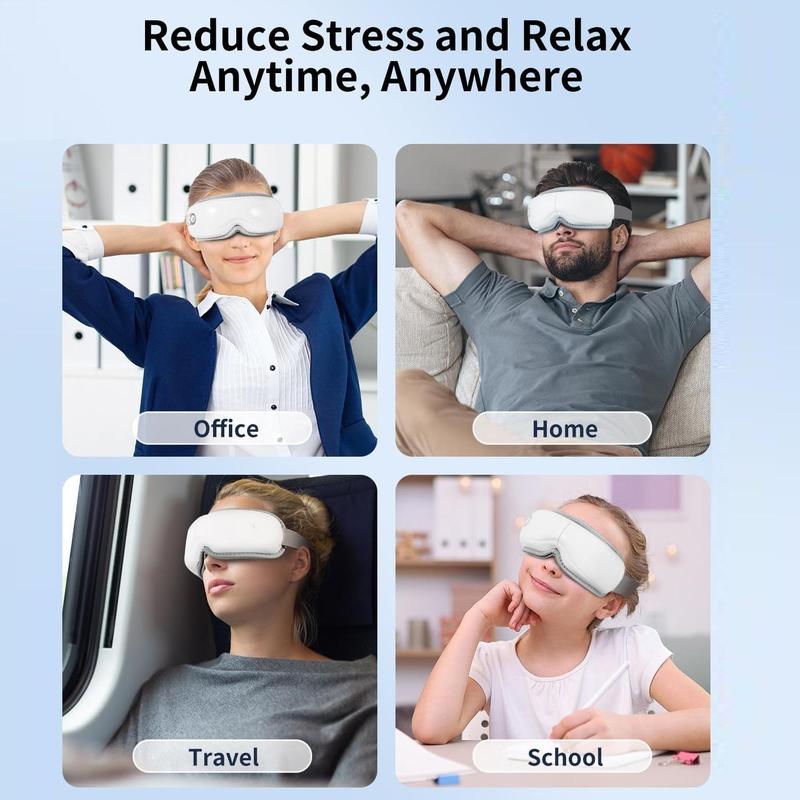 Portable Wireless Music Eye Massager, Multifunctional Double Layer Air Pressure Eye Massage Machine, Eye Care Machine for Women & Men