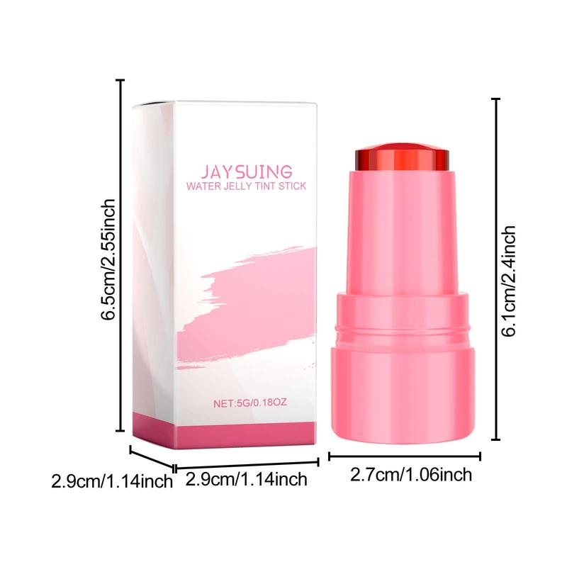 Long Lasting Water Jelly Blush Stick, 1 Count Blush for Cheeks & Lips, Natural Look Blush for Daily Makeup, Lightweight Blush Suitable for Women & Girls