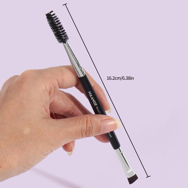 Double Ended Eyebrow Brush, 3 Counts set 2 in 1 Eye Brow Brush, Eyelash Brush, Professional Angled Brow Brush, Versatile Beauty Makeup Brushes, Christmas Gift