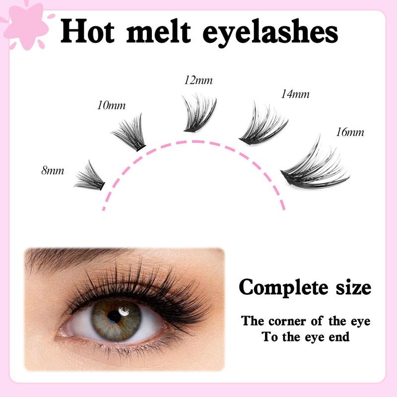 Natural Look Eyelash Extensions, 1 Set Mixed Length Individual False Eyelashes, Self Grafting Curl Eyelashes, Eye Makeup Enhancement for Women & Girls