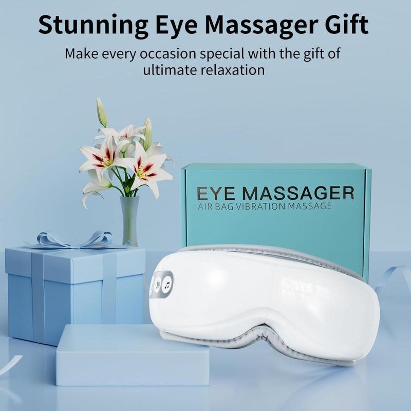 Portable Wireless Music Eye Massager, Multifunctional Double Layer Air Pressure Eye Massage Machine, Eye Care Machine for Women & Men