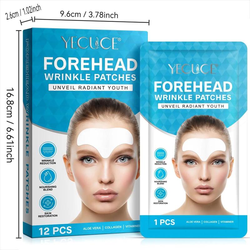 Forehead Patches, 12pcs box Moisturizing & Hydrating Forehead Patches, Smooth Forehead Patches, Skin Care Product for Women & Men