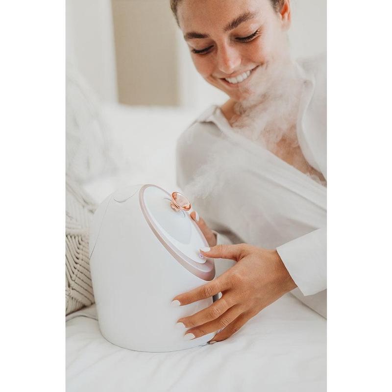 SENIA Hot and Cold Facial Steamer by Vanity Planet - Detoxifying Aromatherapy Facial Steamer with Smart Steam Technology - Unclog Pores & Blackheads Cleaner Detoxifies, Cleanses & Moisturizes Skin