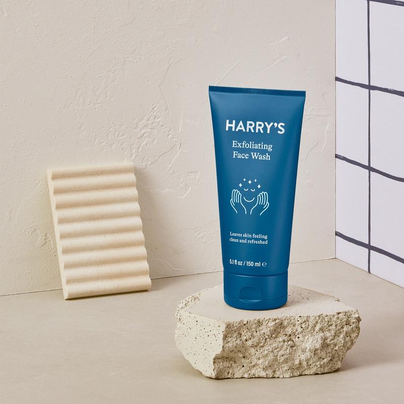 Harry's Exfoliating Face Wash - Gentle Formula with Eucalyptus, Peppermint, and Natural Exfoliants - 150g - Cleansing, Facial Skincare Aloe