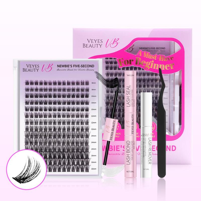 Comfort Individual False Eyelashes Extensions Kit, 1 Set Natural Look Cosmetic Lash Extensions Kit with Tool, Eye Makeup Tools for Women DIY Lash Extensions, Summer Gift, Spider Lashes, Christmas Gift