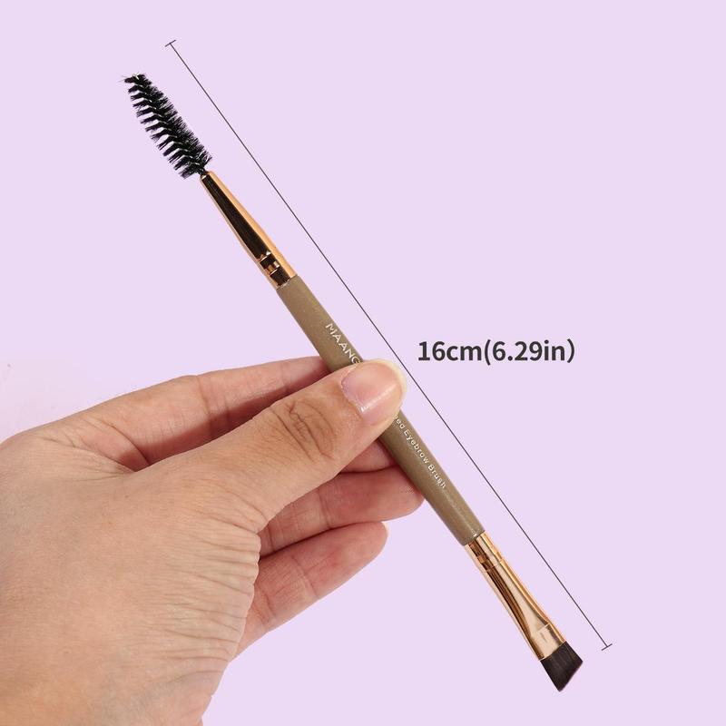 Double Ended Eyebrow Brush, 3 Counts set 2 in 1 Eye Brow Brush, Eyelash Brush, Professional Angled Brow Brush, Versatile Beauty Makeup Brushes, Christmas Gift