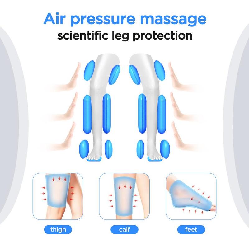 Comfort Leg Massager, 1 Set 3 Modes 3 Segments Leg Massager Machine, Electric Leg Massage Machine for Home Use, Great for Men and Women