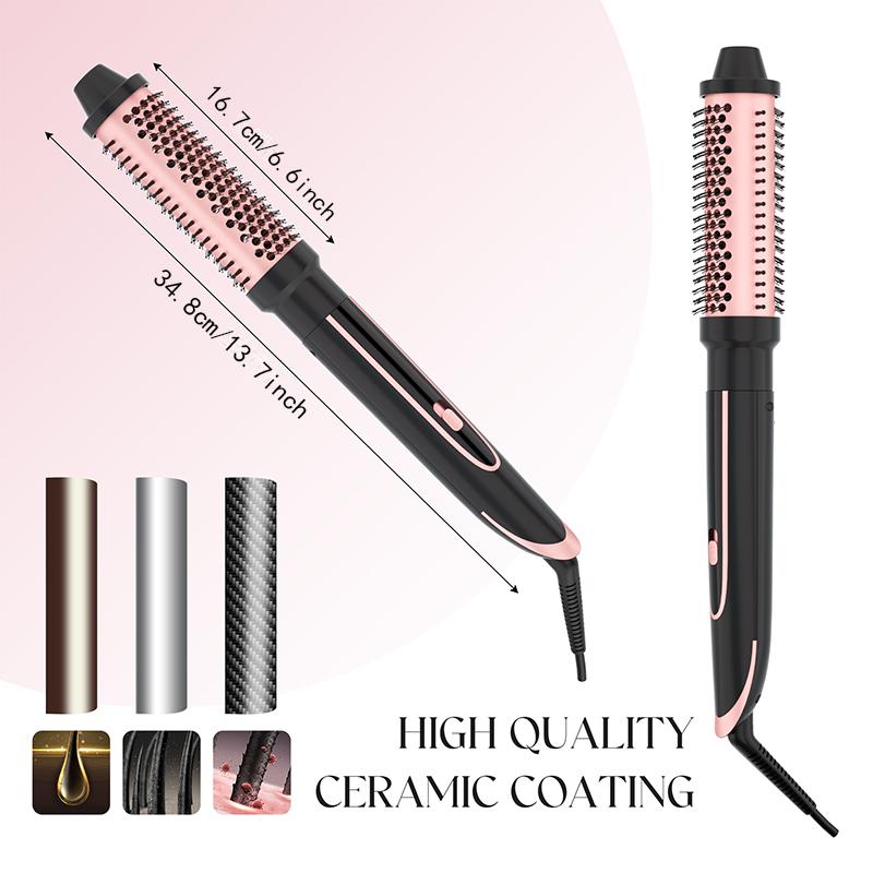 Heikki Vision 5 in 1 Curling Iron Set with Instant Heat Up, Dual Voltage, 4 Interchangeable Ceramic Curling Wands, Curling Brush, Heat Protective Glove & 2 Clips