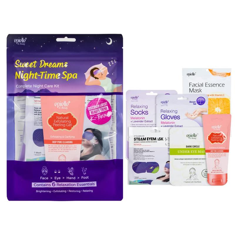 Sweet Dream Night Time Spa Kits | Luxury Spa Gift Sets for Relaxation | Perfect Beauty Gift for Pampering & Self-Care | Korean Skincare