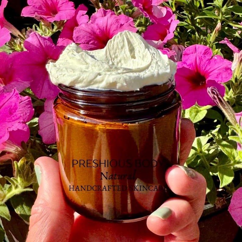 BEST Body Butter | Organic Whipped Shea Butter Moisturizer | Choose Scent + Size | Glass Jar | Gift | Natural Skincare