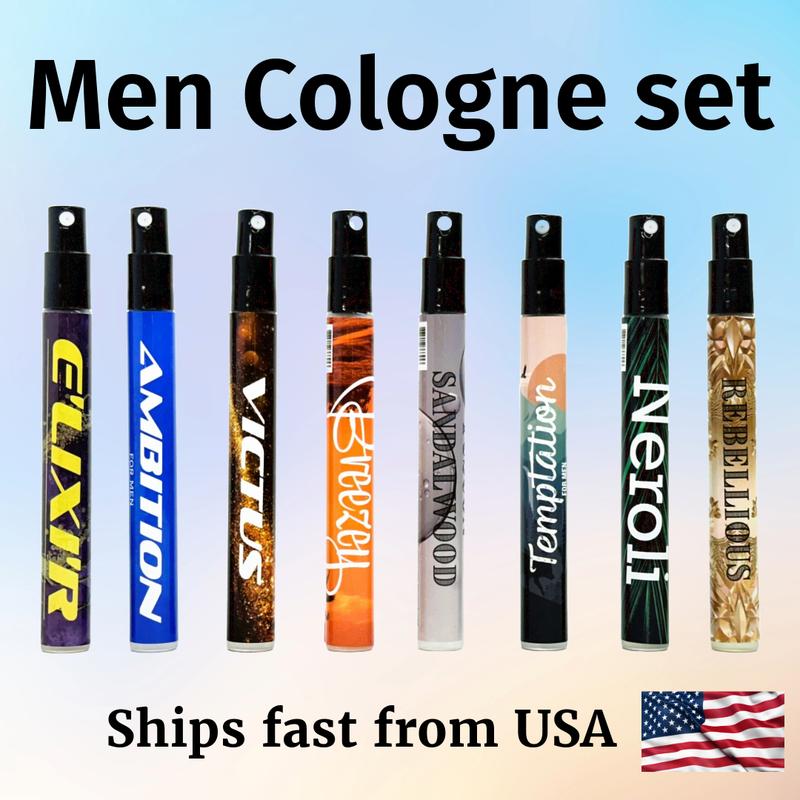 Cologne Set for 8 MEN colognes perfume in a gift box for friend boyfriend husband father holiday season