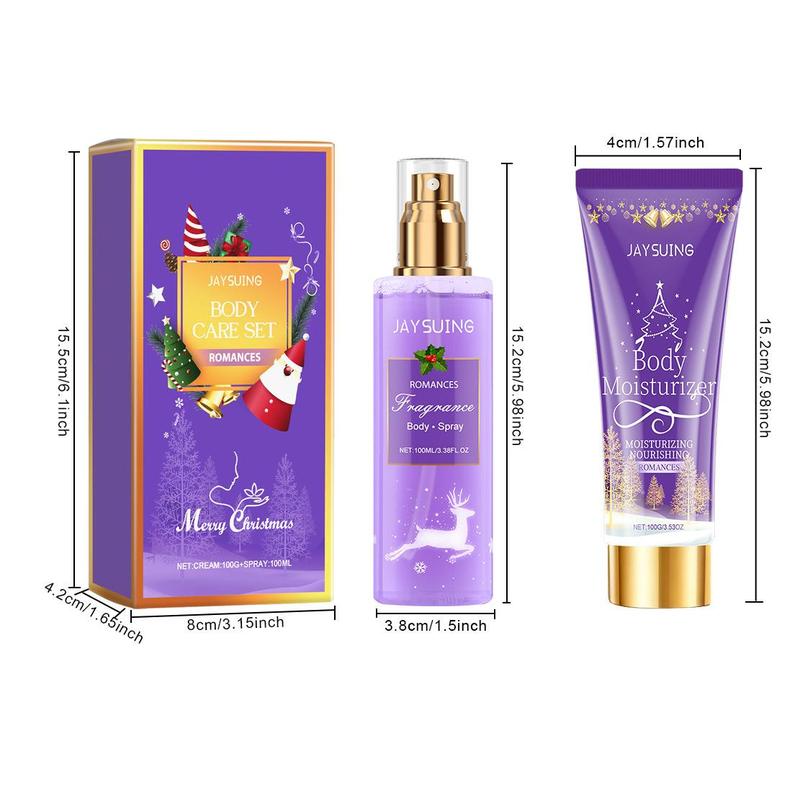 Body Care Set (2 Counts set), Body Lotion & Spray, Moisturizing Body Care Set, Moisturizing and Smoothing Body Care Product for Women & Girls