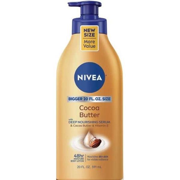 NIVEA NIVEA Cocoa Butter Body Lotion with Deep Nourishing Serum, 20 Fl Oz