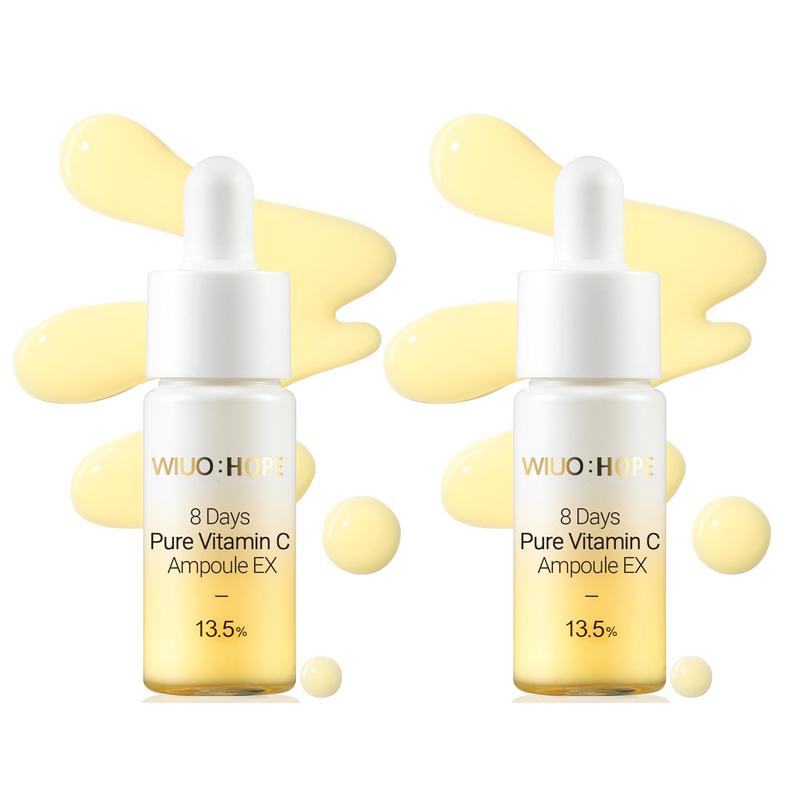 8 Days Vitamin C Serum (0.5 oz) - Dual-Layer Ascorbic Acid, Facial Serum for Deep Moisturization, Korean Skincare Ampoule, Glowing & Radiant Skin