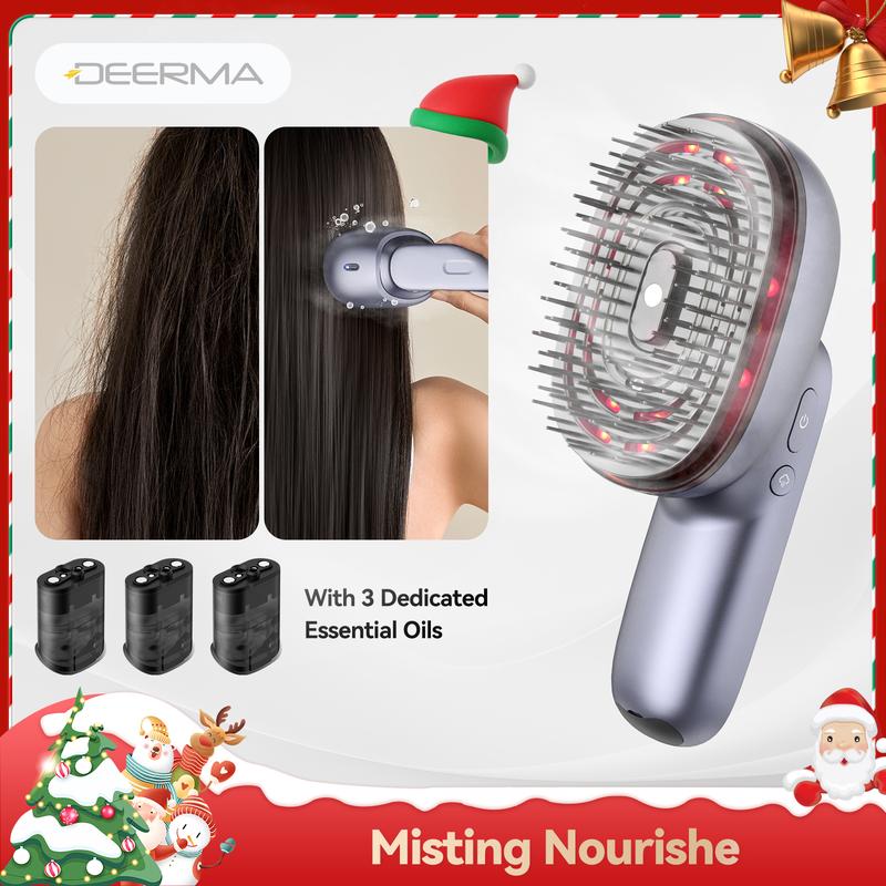 Deerma Cordless Electric Scalp Massager,Massage Head & Hair Care Relaxation Tool With Essential Oil Misting Nourishes,Christmas Gifts For Woman