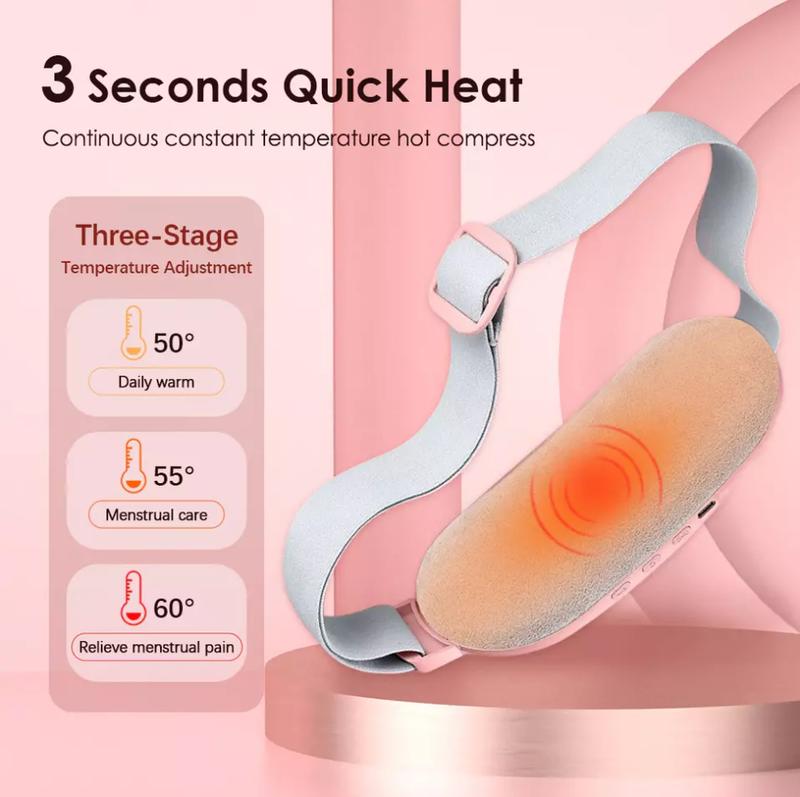 Adjustable BBBounds Cordless Electric Menstrual Heating Pad Belt - Dual Therapy Modes for Soothing Relief - Comfort Lightweight Massager