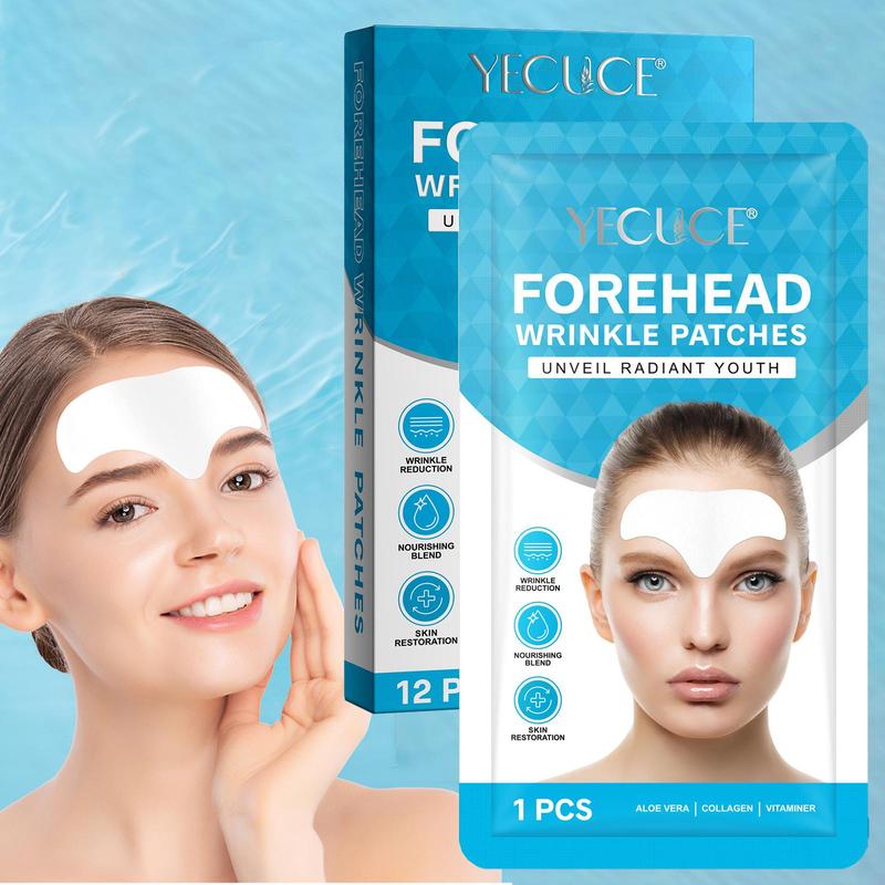 Forehead Patches, 12pcs box Moisturizing & Hydrating Forehead Patches, Smooth Forehead Patches, Skin Care Product for Women & Men