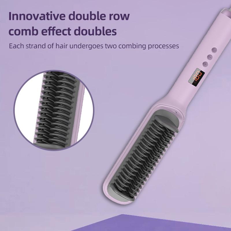 Straight Hair Comb Straightening Clipper Comb Straight Hair Curl Dual Use No Harm to Hair, Bang Curl Stick Lazy Girl Comfort