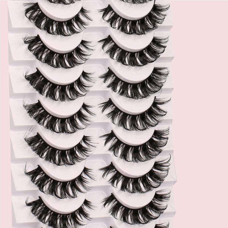 5D False Eyelashes, 1 Box DD Curl Cat Eye Look Fake Lash Clusters for Eyelash Extensions, DIY Eyelash Extension Kit Cluster, Cosmetic Eye Makeup Product