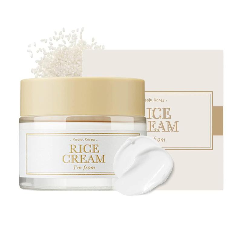 I'm from RICE CREAM 50g   1.76 fl.oz Moisturizers Oil Skincare Organic Vegan Daily Hyaluronic Long Lasting Moisturizing Synthetic Skin Repair Comfort Moisture