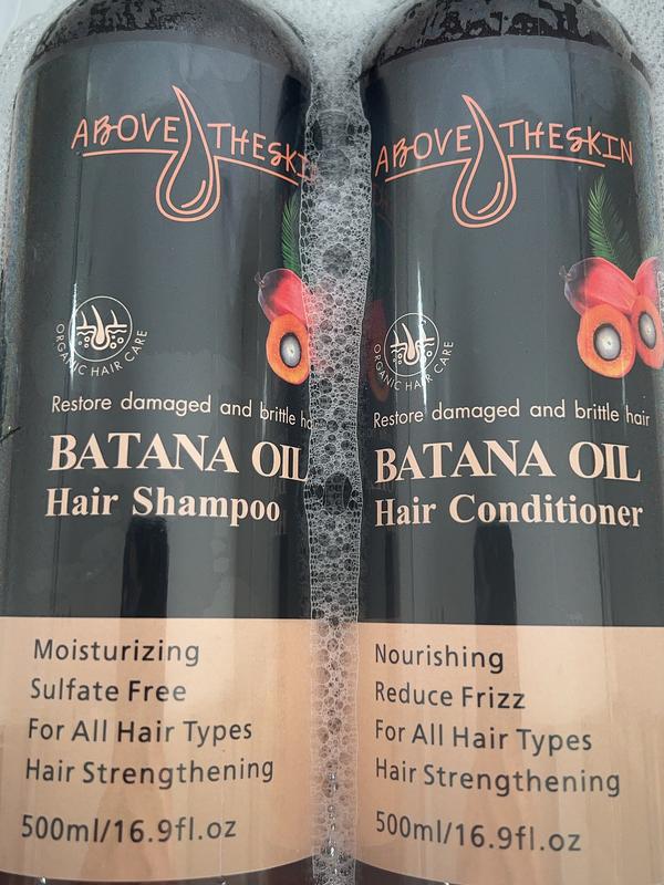 Batana Oil Shampoo and Conditioner 500ML, Sulfate Free, Restore damaged and brittle hair.