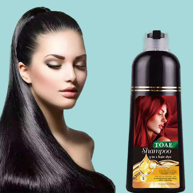 TOAE Black hair dye, herbal, suitable for both men and women, 100% covers white hair Haircare