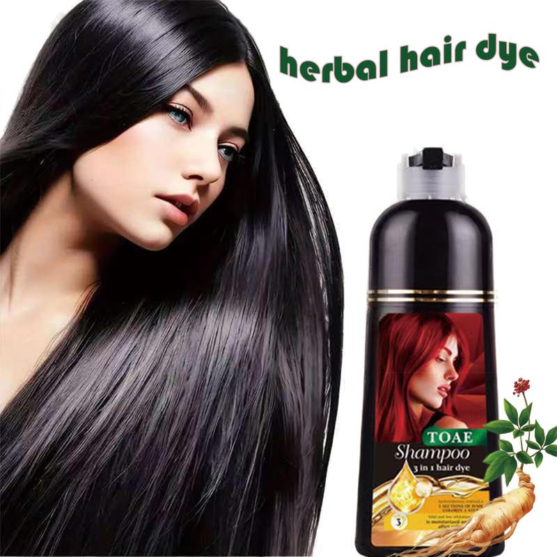 TOAE Black hair dye, herbal, suitable for both men and women, 100% covers white hair Haircare