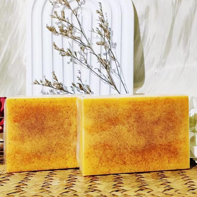 Lemon Turmeric Kojic Soap, Turmeric Face And Body Soap, Turmeric Soap Bar, Natural Turmeric Soap Bar Body Care Body Wash Coconut Organic Acne Comfort Cleansing Skin Repair Skin Care Cleanser