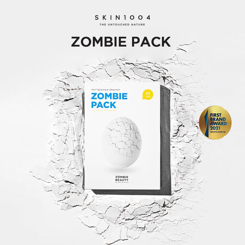 [SKIN1004 Official Shop] Zombie Pack 1 Box, 8ea, Hydrating Gift Skincare, Comfort Face Mask for Smooth Skin Repair, Aloe Applicator, Brush Powder