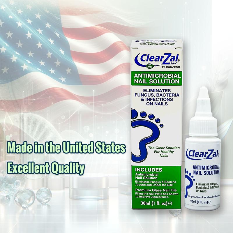 ClearZal Antimicrobial BAC Nail Solution Fungal Nail Treatment 1 Ounce Kills Fungus, Bacteria and Viruses