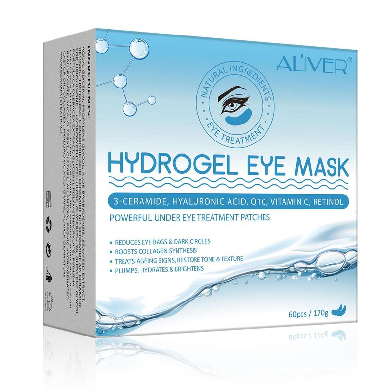 Hydrogel Eye Mask, 60pcs box Collagen Under Eye Patches, Moisturizing Eye Care Mask, Eye Care Product for Women & Men