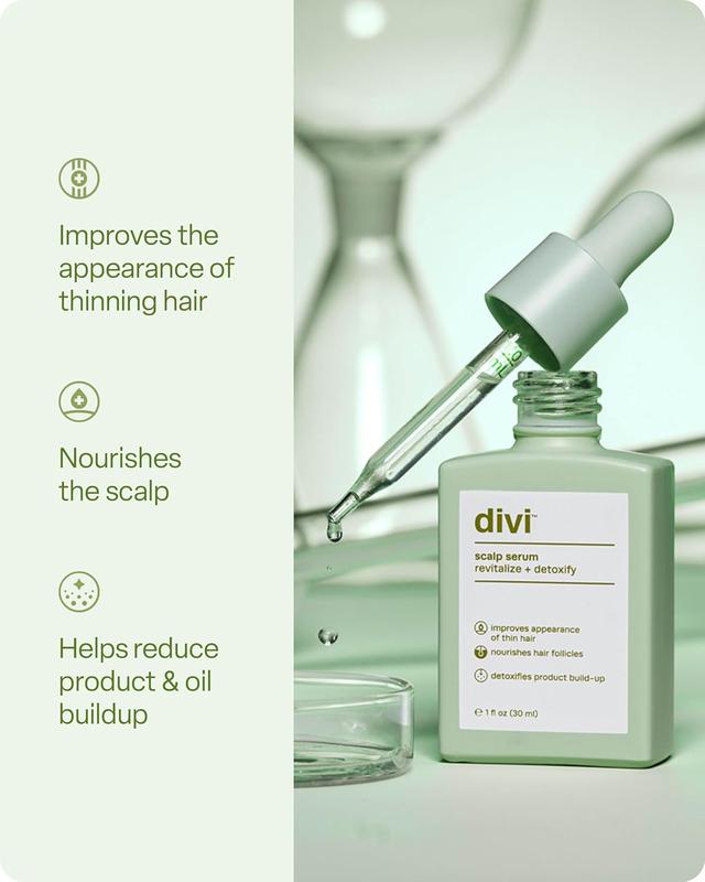 divi Scalp Serum for Thinning Hair, 30ml – Clinically Tested, Nourishing Formula with Amino Acids, Caffeine & Rosemary Oil – Promotes Healthy Scalp & Fuller-Looking Hair, Reduces Oil & Product Buildup Haircare Daily Comfort