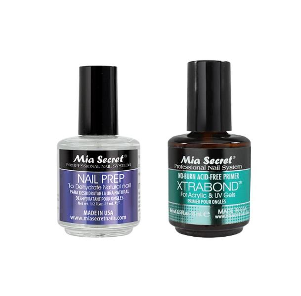 Mia Secret Professional Nail Prep pH Balance Dehydrator & XtraBond Acid-Free Primer 0.5 oz +