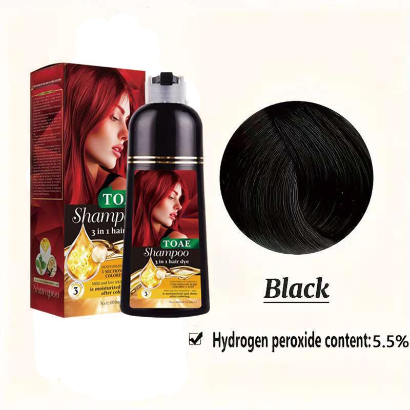 TOAE Black hair dye, herbal, suitable for both men and women, 100% covers white hair Haircare