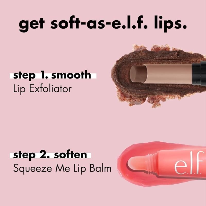 e.l.f. Squeeze Me Lip Balm - Peach Infused with Hyaluronic Acid for Moisturized Lips - Lipgloss, Gloss Nourishing Skincare