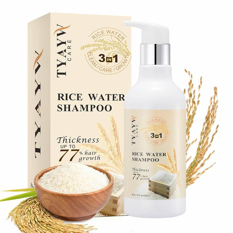 Rice Water Shampoo-Healthy promote Hair Growth Shampoo, Parabe n Free, Silicone Free Conditioner Restore Moisturize Cleansing Cleanser biotin shampoo haircare repair comfort thicker hair