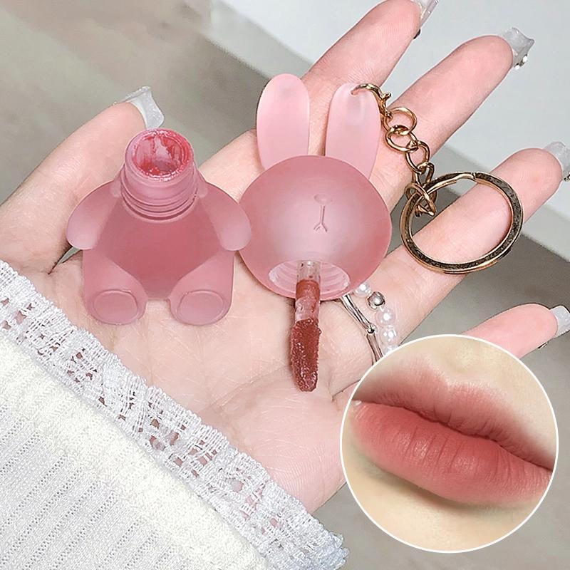 Cute Cartoon Rabbit Design Matte Lipstick, Moisturizing Matte Lipstick, Long Lasting Easy Coloring Lip Sticks, Girls and Women Makeup Accessories