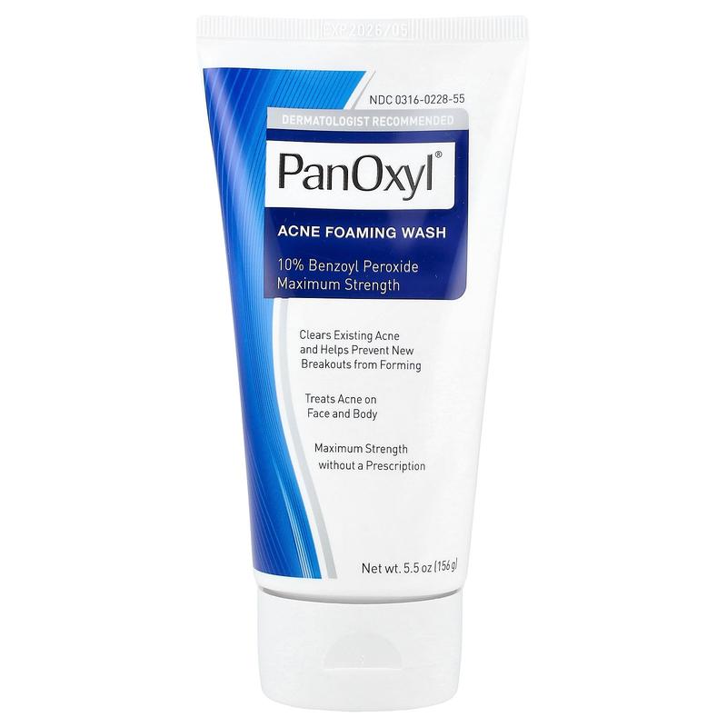 PanOxyl Acne Foaming Wash, Maximum Strength, 5.5 oz (156 g)