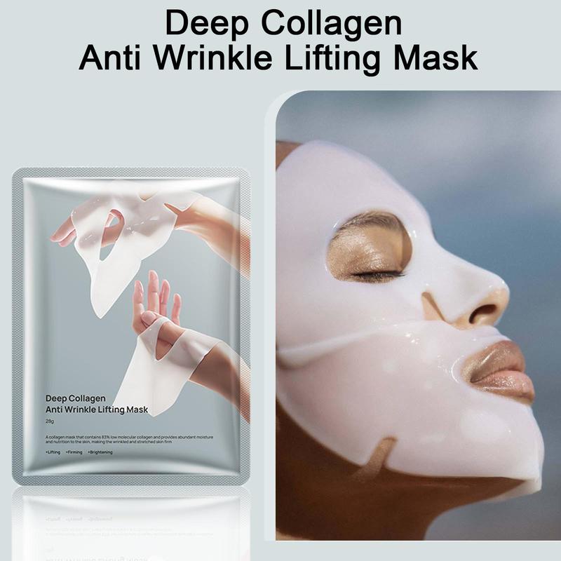 Deep Moisturizing Collagen Mask, 5 Counts box Hydrating Firming Face Mask, Moisturizing Face Mask, Face Care Product for Women & Men