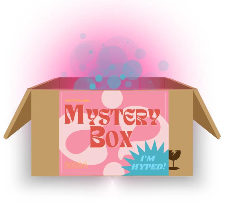 Notpolish MEDIUM Mystery Box - I'M HYPED Nail Product Box for Nail Art and Care - Nail Care