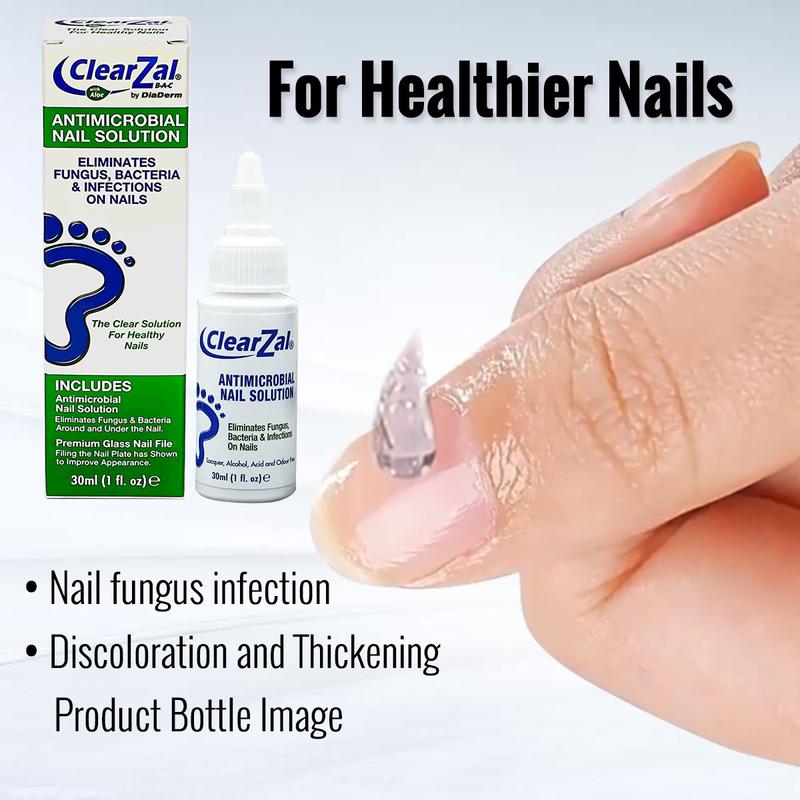 ClearZal Antimicrobial BAC Nail Solution Fungal Nail Treatment 1 Ounce Kills Fungus, Bacteria and Viruses