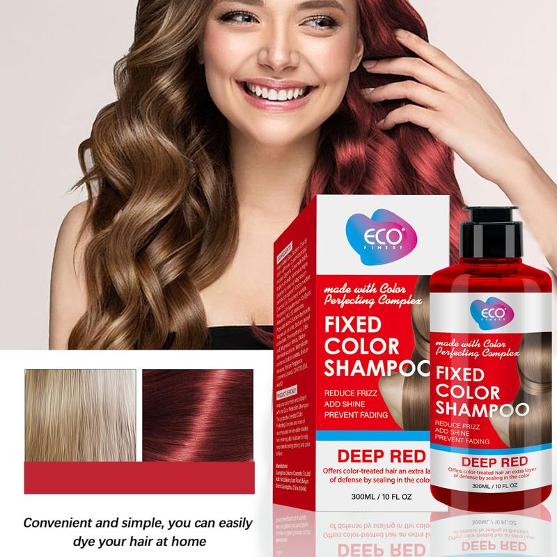 Color-Protecting Shampoo for Red Hair 300ml 10.144 oz - Suitable for Blonde, Silver, and Gray Hair - Anti-Brassy, Removes Yellow and Brassy Tones from Dyed and Bleached Hair, Keeps Your Hair Red for Longer deep red silver blue yellow purple