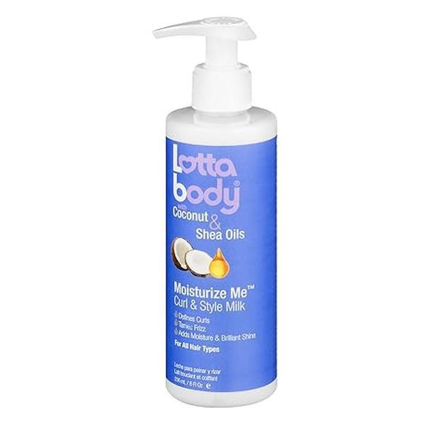 Lottabody, Coconut Oil and Shea Moisturize Me Curl & Style Milk, Defines Curls, Anti Frizz, Adds Moisture & Shine 8 Fl Oz