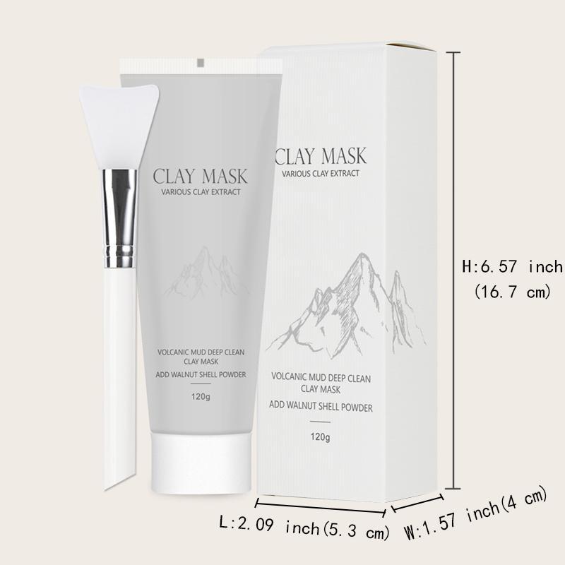 Moisturizing Face Mask with Brush, Mung Beans Extract Mud Mask with Spatula, Facial Gel Mask Refines Lines, Pores Cleaning Gel Mask, Facial Cream Mask