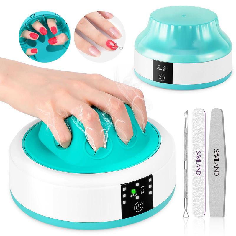 Electric Nail Soaking Bowl, 1 Set Automatic Heating Fast Nail Polish Remover Machine, Gentler Steam UV Gel Nail Polish Removal Tool for Home Salon