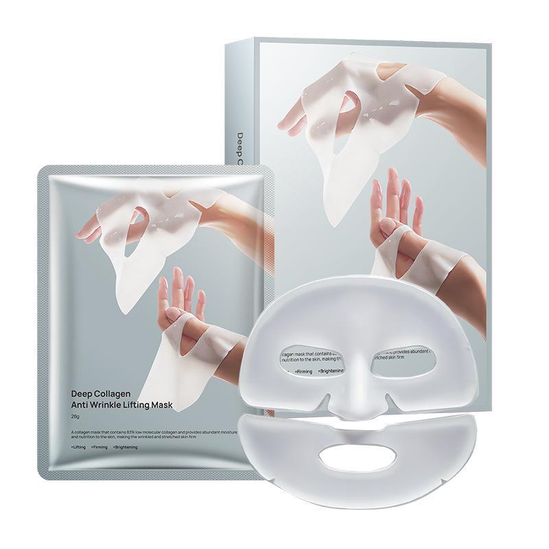 Deep Moisturizing Collagen Mask, 5 Counts box Hydrating Firming Face Mask, Moisturizing Face Mask, Face Care Product for Women & Men