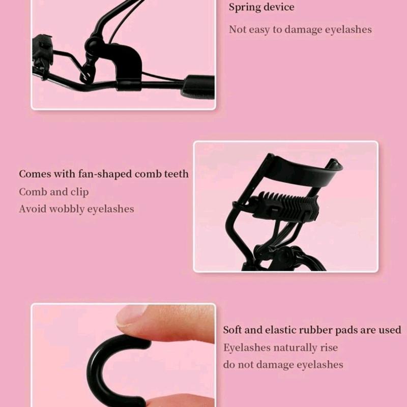 Eyelashes Curler with Built in Comb Lashes Seprator, Eyelashes Curler Black, Eyelashes Makeup Tool, Beauty supplies, Eyelashes Curler for women, Eyelashes friendly, Gift for Her. Gift for Girlfriends.